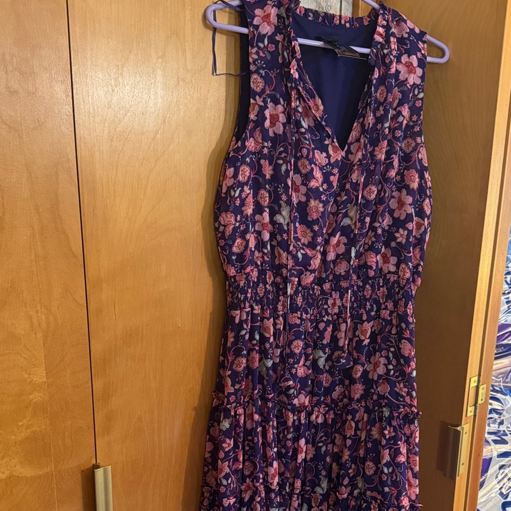 MSK Vibrant Floral Dress in Purple and Pink